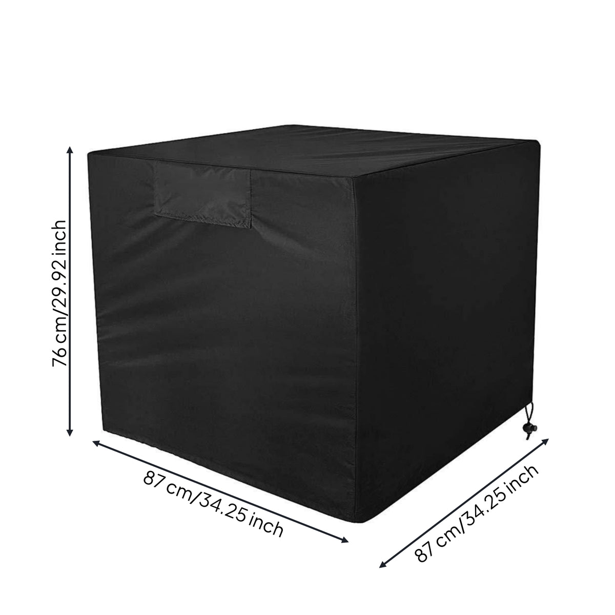 Air Conditioner Cover with Drawstring Weather-Resistant Outdoor Air Conditioner Cover for Backyard