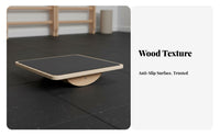 Sturdy Wood Construction Wooden Balance Board Supports Full-Body Workouts Non-Slip Wobble Board Floor-Friendly Base Core Strength Instructor 360-Degree Rotation for Children, Beginners, Seniors, Home Gym, Stretching Exercises
