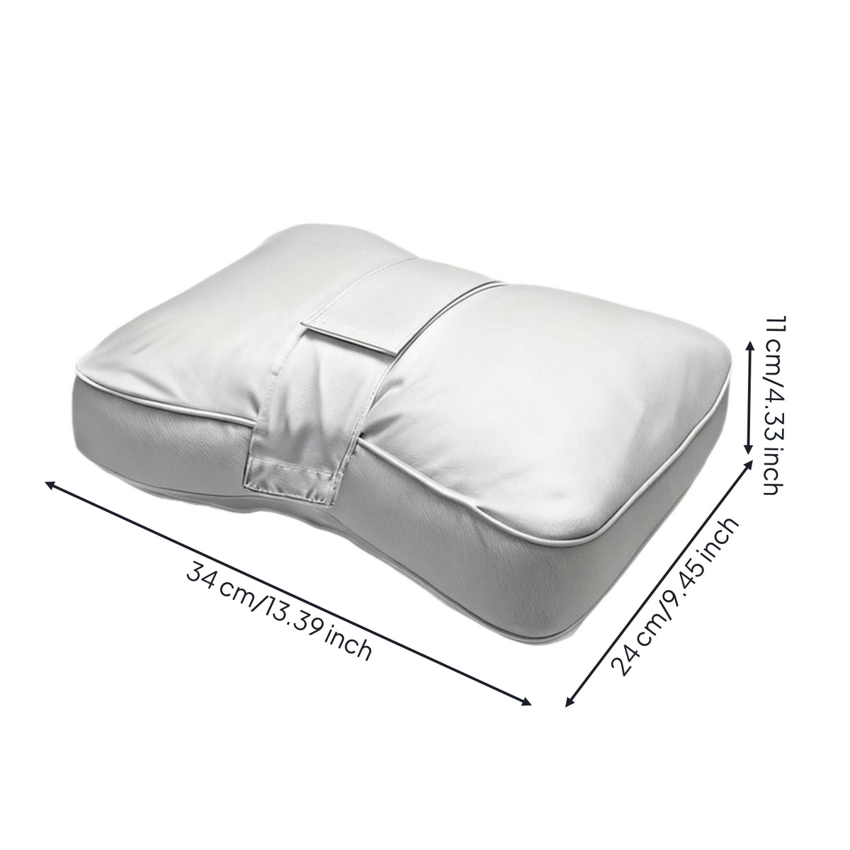 Leg Pillow with Strap Contoured Leg Positioning Pillow Cushion Ergonomic Padded for Side Sleepers, Bed, Sofa