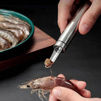 2 Pieces Stainless Steel Prawn Deveiner Rust-Resistant Longan Corer Portable