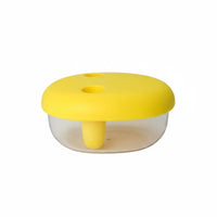 Slimline Snack Container Finger-Grip Glass Snack Container Integrated Handle