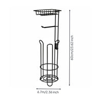 Toilet Tissue Storage Rack Easy Assembly Toilet Paper Holder with Shelf