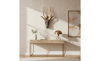 Faux Antelope Head Wall Decor Lustrous Antelope Head Sculpture Gold for Entryway
