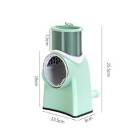 Interchangeable Blades Drum Grater Cutter Easy to Clean Multifunctional Vegetable Cutter Large Feed Chute Manual Rotary Cheese Grater