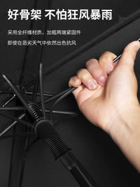 Customizable Long-Handle Umbrella with Gold-Plated Handle
