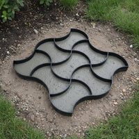 Cobblestone Mold DIY Reusable Concrete Path Former Unique Shape for Homeowners