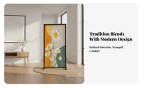 Chinese Design Design Freestanding Single Panel Screen Portable Single Panel Art Divider Privacy Protection Room Partition Sturdy Base for Interior Designers, Office Workers, Entryway, Studio Apartment, Restaurant, Online Meeting Conferencing