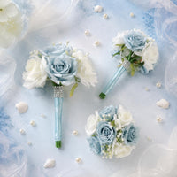 Bridal Floral Arrangement Set Reusable Sapphire-Snow Wedding Floral Arrangement