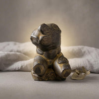 Abstract Male Torso Figurine Iron Powder Resin Seated Torso Sculpture for Shelf