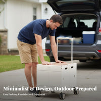 Collapsible Box Trolley Lightweight Foldable Trolley with Table Lid