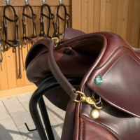 Jumping Saddle with Handle Cushioned Comfort Equestrian Gear Leather Look