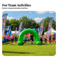 4 Pieces Long-Lasting PVC Inflatable Obstacle Course Set Portable Team Building Inflatable Course Easy Setup Reusable for Adults, Kids, Sports Day, Company Picnics