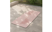 Non-Slip Fitness Mat with Alignment Lines Eco-Friendly Fitness Mat Cushioned Thick for Yogis, Fitness Enthusiasts, Pilates