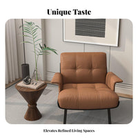 Semi-Circularrear Armchair Italian Inspired Design Accent Chair designer-inspired Plush Cushioning for Adults