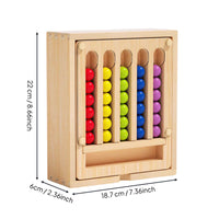 Child-Centered Color Sorting Game Concentration Training Bead Clipping Toy Set Multiple Ways to Play Wooden Bead Sorting Box for Youngsters, Kids