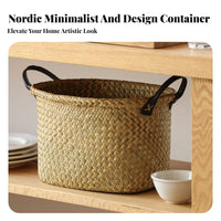 Woven Sundry Basket Japanese design Household Storage sturdy for Parents, Adults