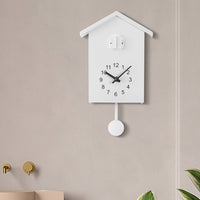 Cuckoo Wall Clock Nordic Style Modern Cuckoo Clock Hourly Chime Home Decor for Living Room, Bedroom, Office
