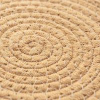 Zafu Meditation Cushion Easy to Place Round Rope Cushion Natural Cotton Cover