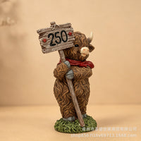 跨境新品独立日高地牛雕像250周年摆件家居庭院桌面创意桌面装饰
