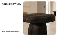 Mushroom-Shaped Log Stool Natural Aesthetic Mushroom-Shaped Stool for Homeowners