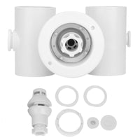Embedded Install Pool Massage Nozzle Water Air Connection Spa Massage Nozzle Round Outlet White Plastic