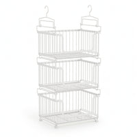 Under Shelf Basket with Hooks Sturdy Hanging Organizer with Hooks Sturdy