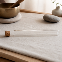 Glass Incense Tube with Cork Stopper for Agarwood Sandalwood Storage