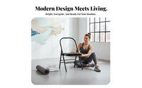 Foldable Iyengar Mind-Body Practice Chair Portable Mind-Body Practice Auxiliary Chair Non-Slip Feet Fitness Equipment Stable and Long-Lasting for Beginners, Seniors, Home Gym