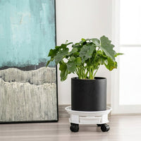 Plant Trolley with Swivel Wheels and Plant Pot Saucer, Heavy Duty Pot Stand and Plant Tray with Drainage for Large Floor Standing Pots