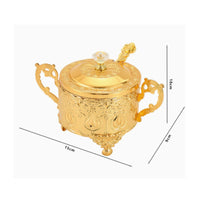 Lidded Jar Curved Handles Ornate Jar Faceted Knob