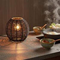 Decorative Woven Lampshade Natural Material Woven Lamp Shade Hollow-out Design Rattan Design Hanging Shade Rustic Charm for Restaurant, Guesthouse, Cafe, Tea House