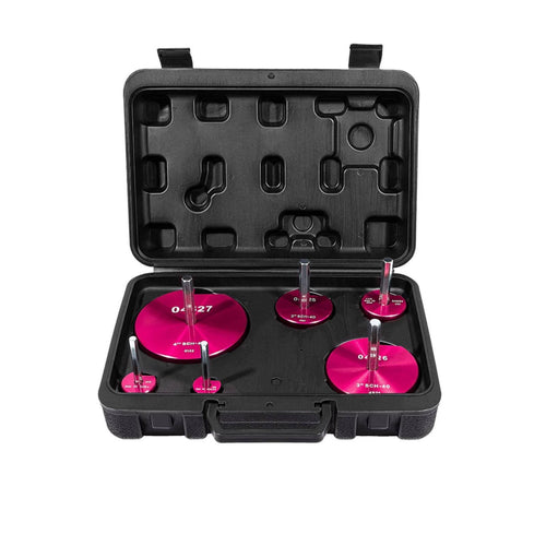 6 Pieces PVC Pipe Reamer Set Hex Shank Plumbing Tools Pink Finish
