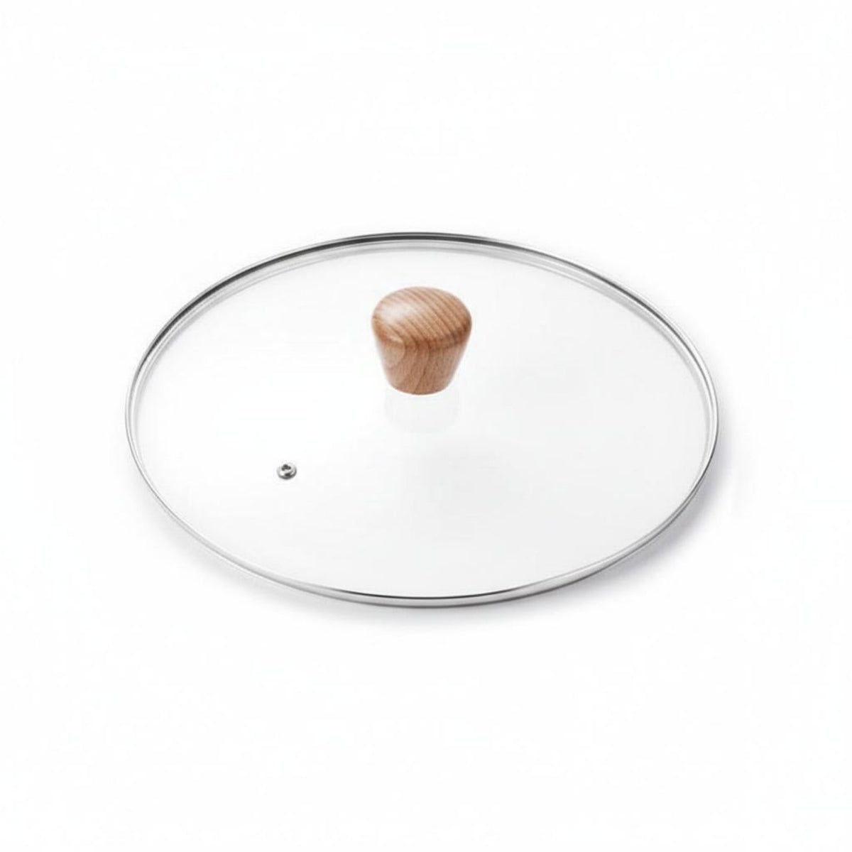 High Temperature Resistant 32cm Universal Wok Lid See-Through Design Tempered Glass Pot Lid Steam Vent for Home Cooks, Parents, Steaming, RV
