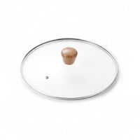 High Temperature Resistant 32cm Universal Wok Lid See-Through Design Tempered Glass Pot Lid Steam Vent for Home Cooks, Parents, Steaming, RV