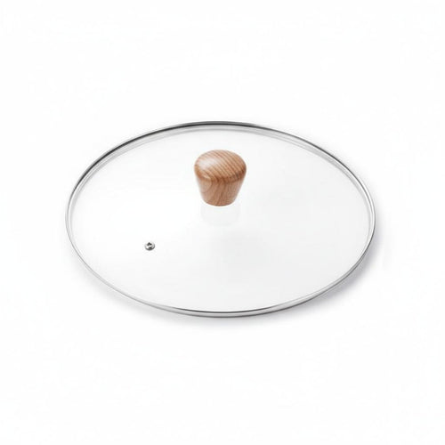 High Temperature Resistant 32cm Universal Wok Lid See-Through Design Tempered Glass Pot Lid Steam Vent for Home Cooks, Parents, Steaming, RV