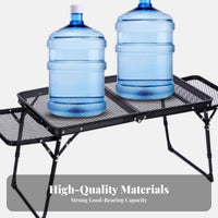 Folding Mesh Table with Side Racks Heavy Duty Camping Furniture for Picnickers