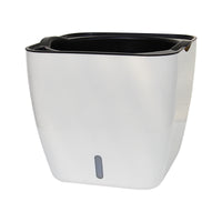Oulinze White Large Square Double-Layer Self-Watering Planter for Green Plants