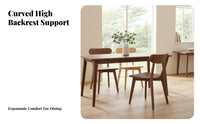 Wooden Stool with Backrest Quiet Non-Slip Feet High-Back Side Chair for Families