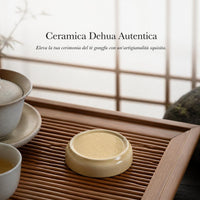 Dehua White Porcelain Teapot Lid Holder & Gaiwan Lid Rest for Kung Fu Tea Ceremony