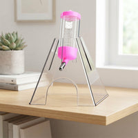 80ml Hamster Water Bottle with Pyramid Hideaway for Dwarf Hamsters, Transparent No-Drip Hamster Water Bottle