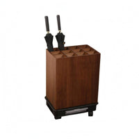 Rolling Umbrella Stand Open Top Wood-Grain Umbrella Stand