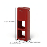 Space-Saving Kitchen Trash Bin with Wheels Slim Three-Layer Waste Bin Vertical Trash Can with 3 Compartments Removable for Apartment