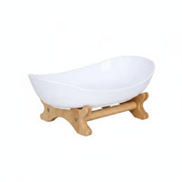 Bamboo Fruit Display Effortless to Clean to Clean Fruit Snack Tray Rack for Kitchen Counter