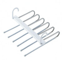 Foldable Multi-Bar Pants Hanger Stainless Steel Home Storage