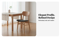 Upholstered Wood Frame Chair Padded Seat Seating Furniture Modern Minimalist Design Ergonomic spinerest for Homeowners, Families