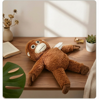Furry Monkey Tissue Holder Furry Home Accessory Cream-Colored