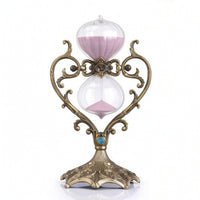 Hourglass with Heart Frame Tabletop Hour Glass Decorative for Reading Corner