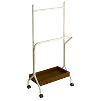Freestanding Clothes Rail with storage areaSaving Garment Rack Simple Design