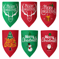 Christmas Pet Bandana Scarf Double Layer Dog Bib for Holiday Season