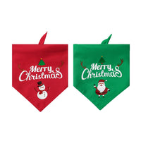 Christmas Pet Bandana Scarf Double Layer Dog Bib for Holiday Season